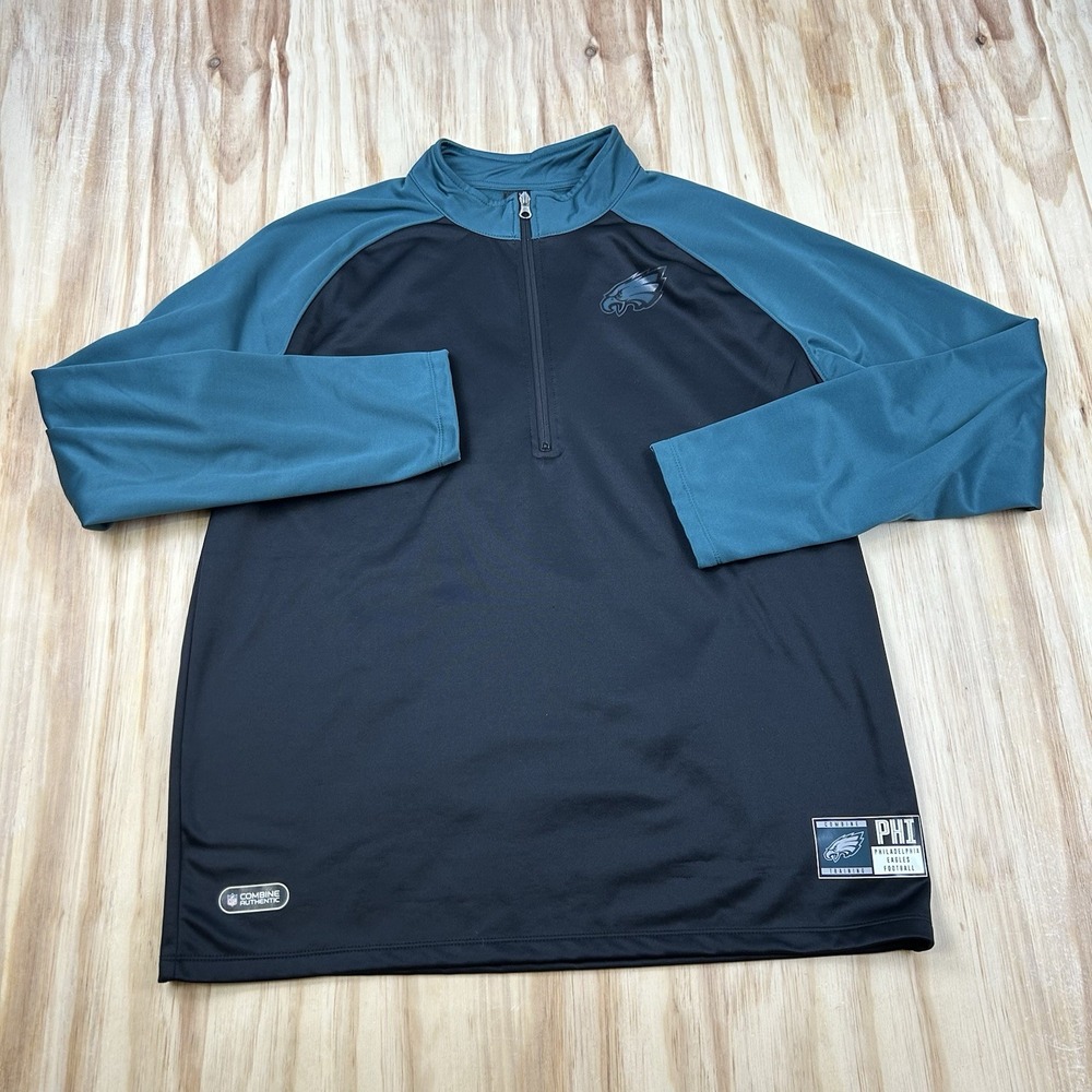 NFL Apparel Philadelphia Eagles Men's XL 1/4 Zip Football Combine Authentic Pull